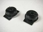 Lionel 2755-25 Parts:two Tank Car Domes, Black, Nos, Exc. Fixed Price $5.95.