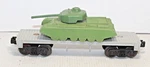 Lionel Postwar #6401-25 Gray Flatcar W/ Green Army 958-75 Tank Sears #2. Fixed Price $69.99.