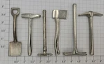 Acme 0422-1 Scale Diecast Farm Railroad Tool Set Assortment (bag Of 6). Fixed Price $20.00.