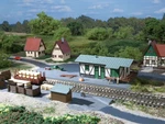 Freight Station With Sheds Gauge Auhagen 14451. Fixed Price $79.32.