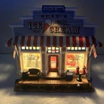 Lemax 55234 Suzy's Ice Cream Shop Lighted Detailed Interior Ceramic 2005 W/ Box. Fixed Price $48.99.
