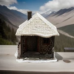 Ho Scale Vollmer Prebuilt Small Cabin With Wood Pile 20929. Fixed Price $36.98.