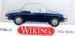 HO=1/87 Sports Car Rtr 020603-ALFA Spider-dark Blue Auto-built-layout/display. Fixed Price $19.98.