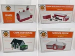 Vintage Bachmann Plasticville Scale Barn House School Farm Building Lot. Fixed Price $59.99.