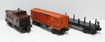 Lot Of 3X Lionel Operating Log Dump Car 3461, Cattle 3656, And Caboose 6457. Fixed Price $39.95.