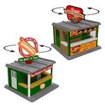 Fast Food Combo - Hot Dog Burger Stands W/rotating Banners (o Scale). Fixed Price $79.00.