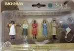 Bachmann Sidewalk City Figures (lot 6) Scale Standing Detailed People #33167. Fixed Price $14.99.