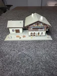 Faller Lengmoos Train Station Bahnhof W/ Figurines Decorated Fully Assembled. Fixed Price $44.99.