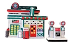 Vintage Coca Cola Town Square Collection Diamond Service Gas Station W/ Box 1996. Fixed Price $20.25.