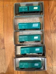 5-HO Scale Athearn Blue Box Cars 40' Penn Central. Fixed Price $79.99.