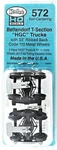 Ho Scale Kadee #572 Bettendorf T-section Centering Trucks W/33" Ribbed Wheels. Fixed Price $15.79.