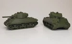 2 Pack - Ho Scale Us M4 Sherman Tank Olive Green 1:87 Mini Model Army. Fixed Price $15.99.
