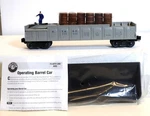 Ga Lionel #6-26852 Pwc 3562-25 Santa Fe Operating Barrel Car- Nib. Fixed Price $40.00.