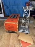 Lionel 494 Vintage Tinplate Aluminum Rotating Beacon Tower Ex/box. Fixed Price $65.00.