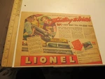 Newspaper 1936 Lionel Toy Train Railroad Playset 267W 1068W 299W Thrill. Fixed Price $85.00.