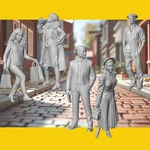 Scale Everyday Figures (batch N251-N500) 1/48 ON30 Lionel Resin. Fixed Price $6.95.