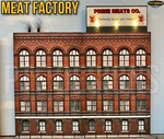 Scale Meat Factory - Building Flat/ Front W/led Scratch Built Lionel Mth. Fixed Price $46.99.