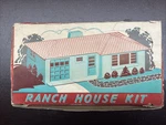 Vintage 1951 Bachmann Plasticville Yellow-green Ranch House RH-1 Kit W/ Box. Fixed Price $15.00.