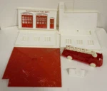 1950'S Vintage Plasticville #FH-4 Fire House With Engine. Fixed Price $19.99.