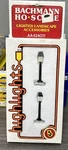 Bachmann Ho Scale AA424011 Two Lighted Lamp Posts Landscape Accessories. Fixed Price $11.99.