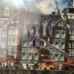 Faller 130441 Ho Scale Kit Burning Tax Office Open -unassemled Incomplete. Fixed Price $55.00.