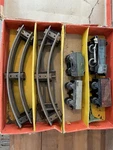 Vintage Winding Tin Hornby Toy Train Set Track With Boxpack Engine England 1930. Fixed Price $55.00.