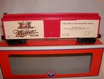 Lionel 6-83657 Miller Beer Brewing Co Wood Sided Reefer 027 2016 Shelf Display. Fixed Price $64.99.