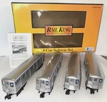 Mth Railking 30-2162-1 Mta-ps 4-CAR Subway Set 4824/4825/4904/4905-SILVER Ob. Fixed Price $355.00.