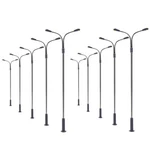 10PCS Model Railway Ho Scale 1:87 Two-heads Warm White Lamp 10CM Street Lights. Fixed Price $12.99.