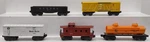 Lionel Gauge Vintage Assorted Freight Cars: 6014, 6257, 6465, 6012, 6656. Fixed Price $66.99.