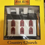 Mth # 30-9057 Country Church White With Red Windows New. Fixed Price $75.00.