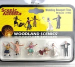 Woodland Scenics A1932 Ho Scale Figures Wedding Bouquet Toss Nip. Fixed Price $22.00.