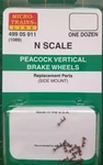 Micro Trains 499 05 911 Peacock Vertical Brake Wheels 1089 Parts Dz. Fixed Price $10.00.