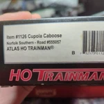 Trainman Atlas Ho Scale No. 1126 Cupola Caboose Norfolk Southern-road #555074. Fixed Price $50.00.