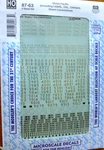 Microscale Decal Ho #87-63 Union Pacific Steam Locomotives (1930+)-2 Sheets. Fixed Price $11.50.