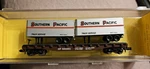 Atlas Scale 3744 Sp Flat Car 2 Southern Pacific Trailers New In Box. Fixed Price $125.00.