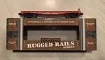 Mth Burlington Northern Flat Car 33-7604! Gauge Freight Railking Rugged Rails. Fixed Price $29.99.
