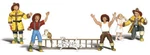 Woodland Scenics Ho Scale Accents Figures/people Firemen To The RESCUE(4). Fixed Price $15.49.