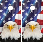 Bald Eagle American Flag Style Cornhole Board Decal Wrap Free Squeegee. Fixed Price $38.95.