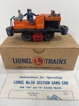 Vintage Lionel Train #50 Gang Car. Fixed Price $43.00.
