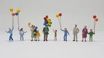Preiser 24659 Ho Selling Balloons Figures (set Of 10). Fixed Price $37.00.