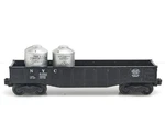 Lionel Gauge #6462 New York Central Black Gondola W/ Silver Canisters. Fixed Price $9.85.