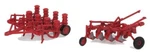 Walthers Ho Scale Farm Plow And Planter Assembled Red 949-4162. Fixed Price $15.89.