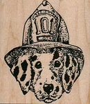 Fire Dalmatian In Hat Rubber Stamp 2 3/4 X 1/4", Cute Dog,. Fixed Price $14.00.