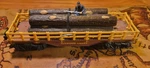 Custom Lionel 6-6575 Redwood Valley Express Flat Car W/ Logs And Union Soldier. Fixed Price $44.95.