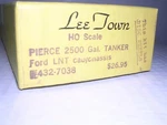 Lee Town #7038 Ford Lnt Cab W/2500 Gallon Pierce Tanker Fire Truck Kit 1/87. Fixed Price $59.99.