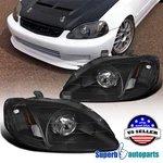Fit 1999-2000 Honda 99-00 Civic Retro Projector Headlights Black Lamp Left+right. Fixed Price $110.18.