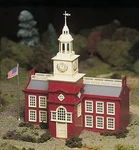 Bachmann 45614 Plasticville Town Hall W/flag Pole & Building Kit. Fixed Price $30.59.