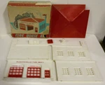 1950'S Vintage Plasticville #FH-4 Fire House 100% Complete W/original Box. Fixed Price $19.99.