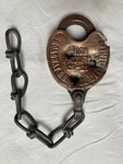 Vintage Union Pacific Roadway & Bridge Dept. Brass Padlock, No Key, CS-21. Fixed Price $9.50.
